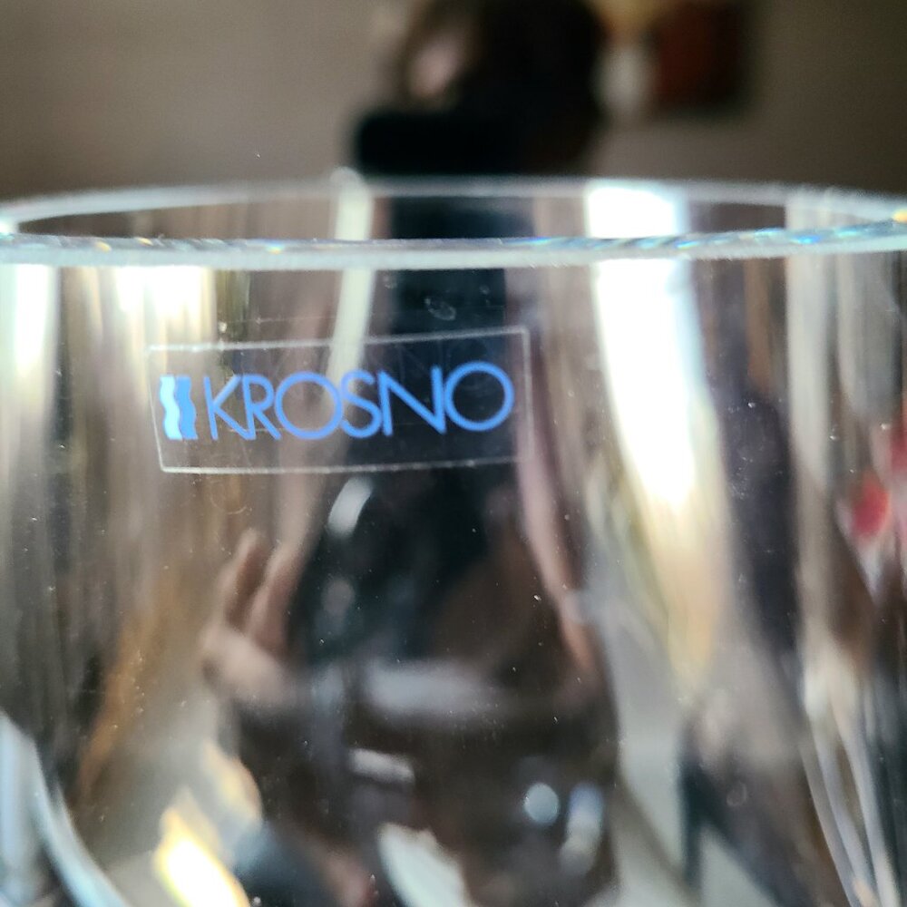 Krosno large 12'' tall clear art glass vase. Poland. - Picture 3 of 3